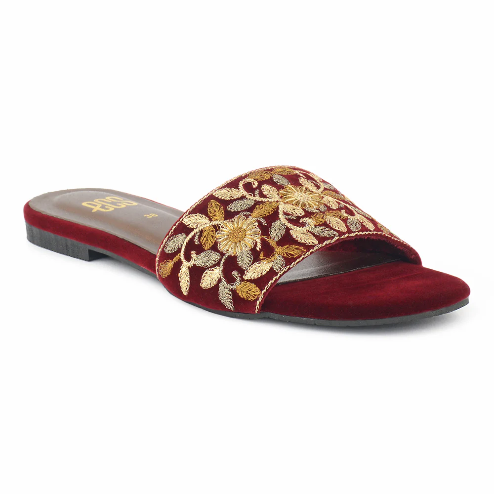 Vita Embroidered Slippers