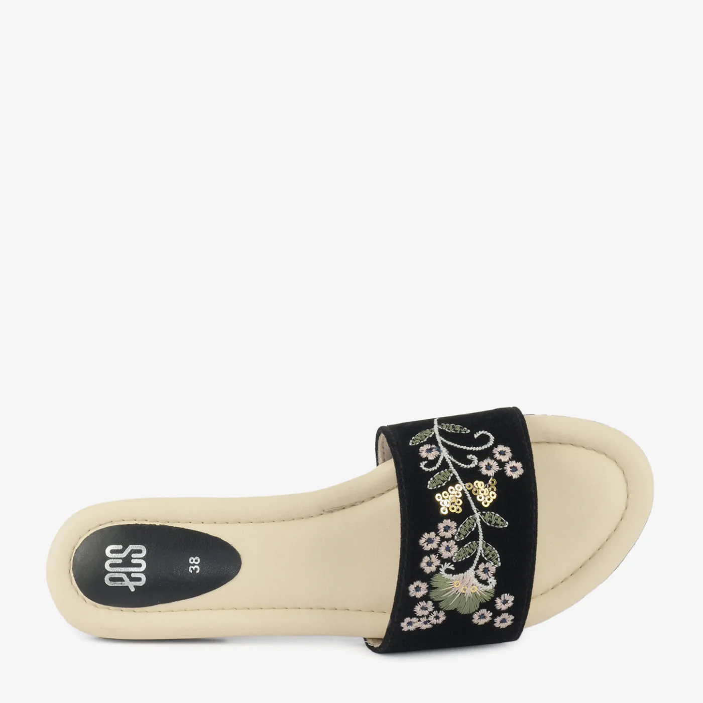 Embroidered Velvet Slippers - Image 4
