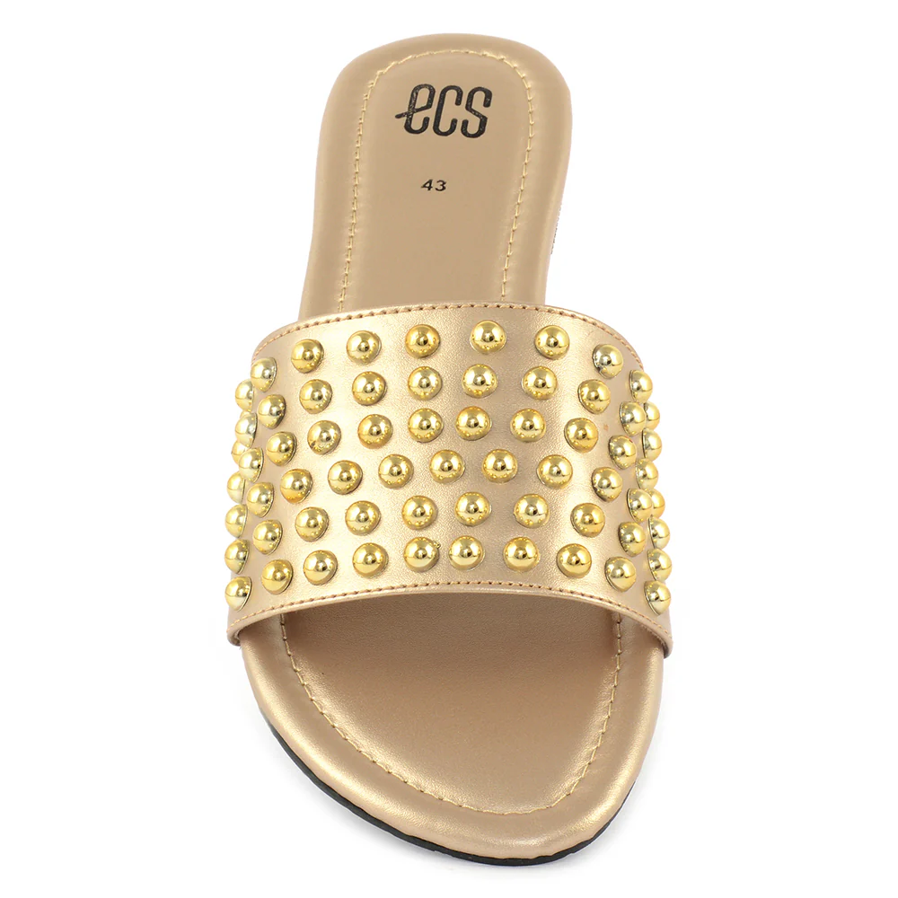 Studded Metallic Slipper - Image 4