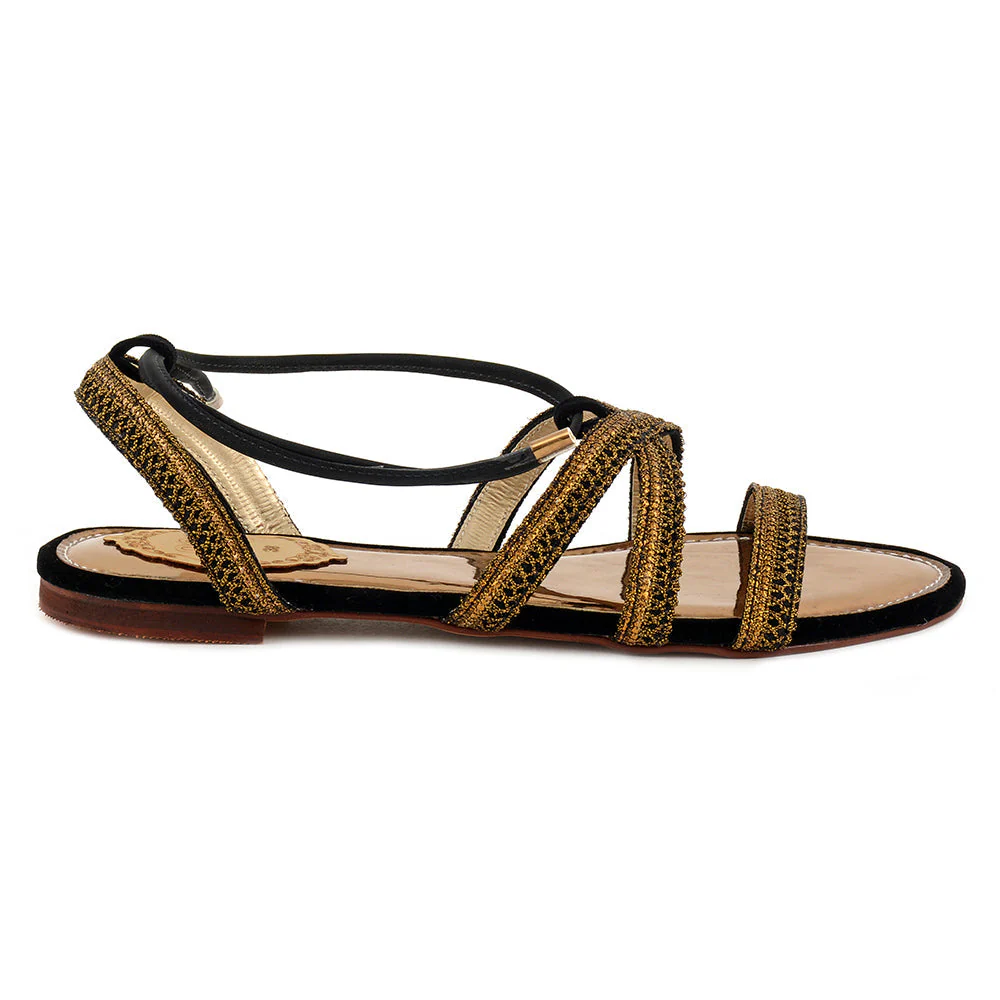 Embroidered Lace Sandals - Image 2