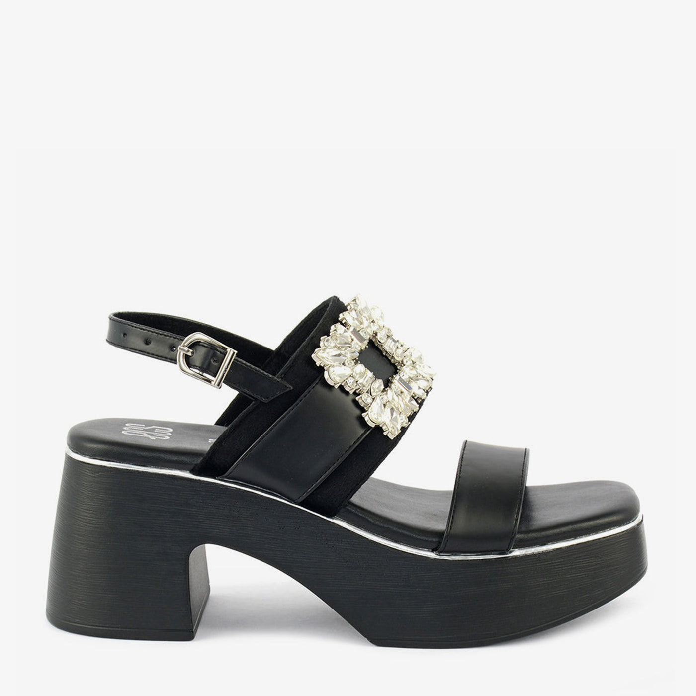 Square-Toe Brooch Sandals - Image 2