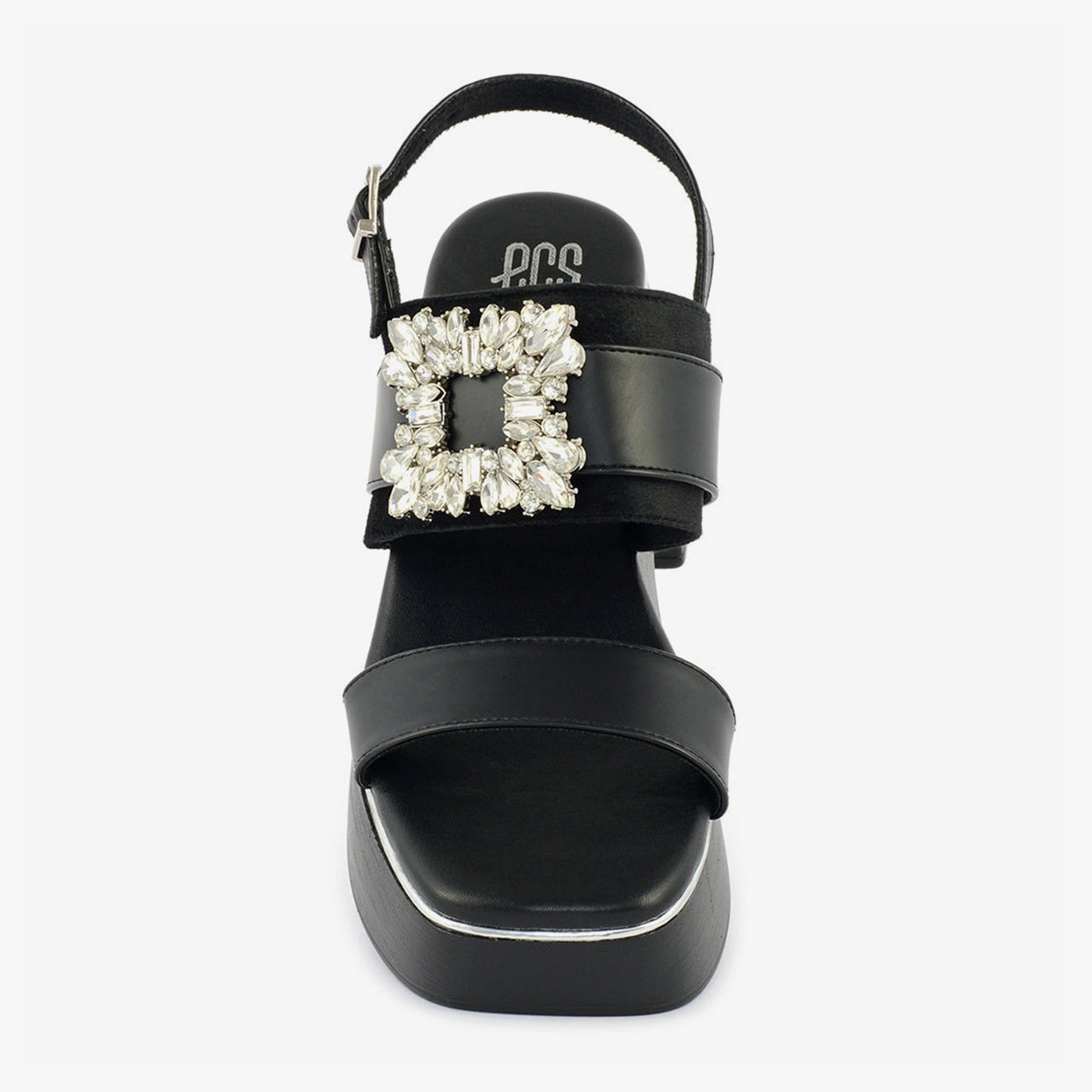 Square-Toe Brooch Sandals - Image 4