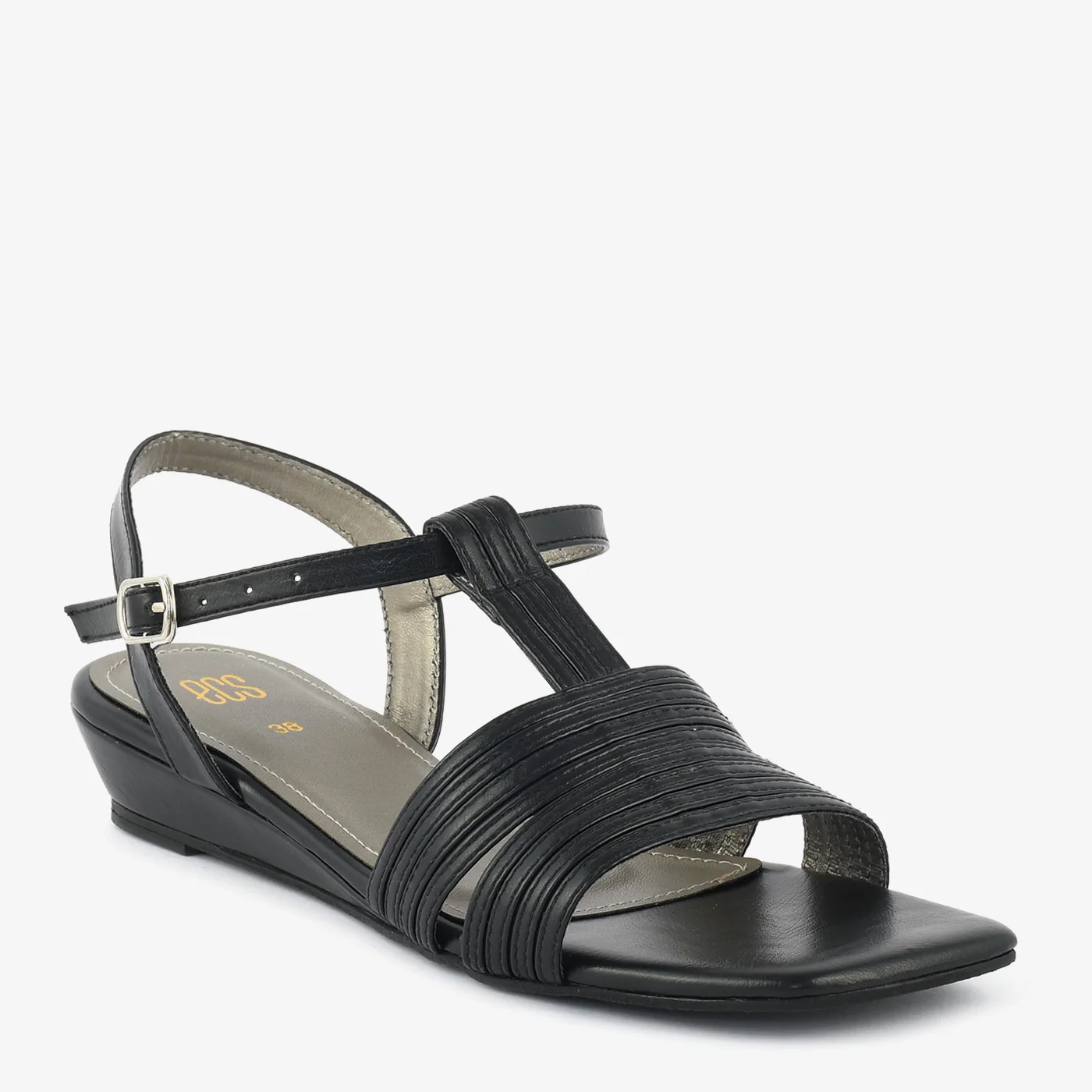 Sculpted T-Strap Sandals