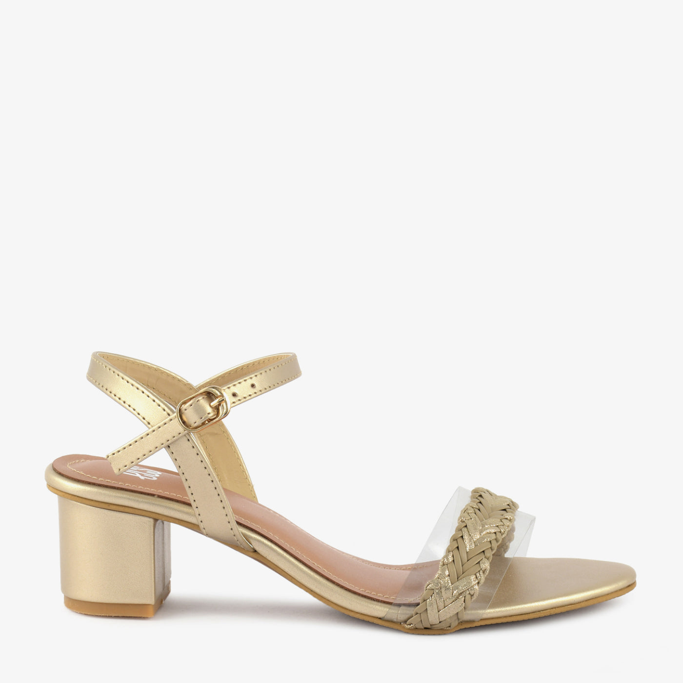 Golden Braided Block Heels - Image 3