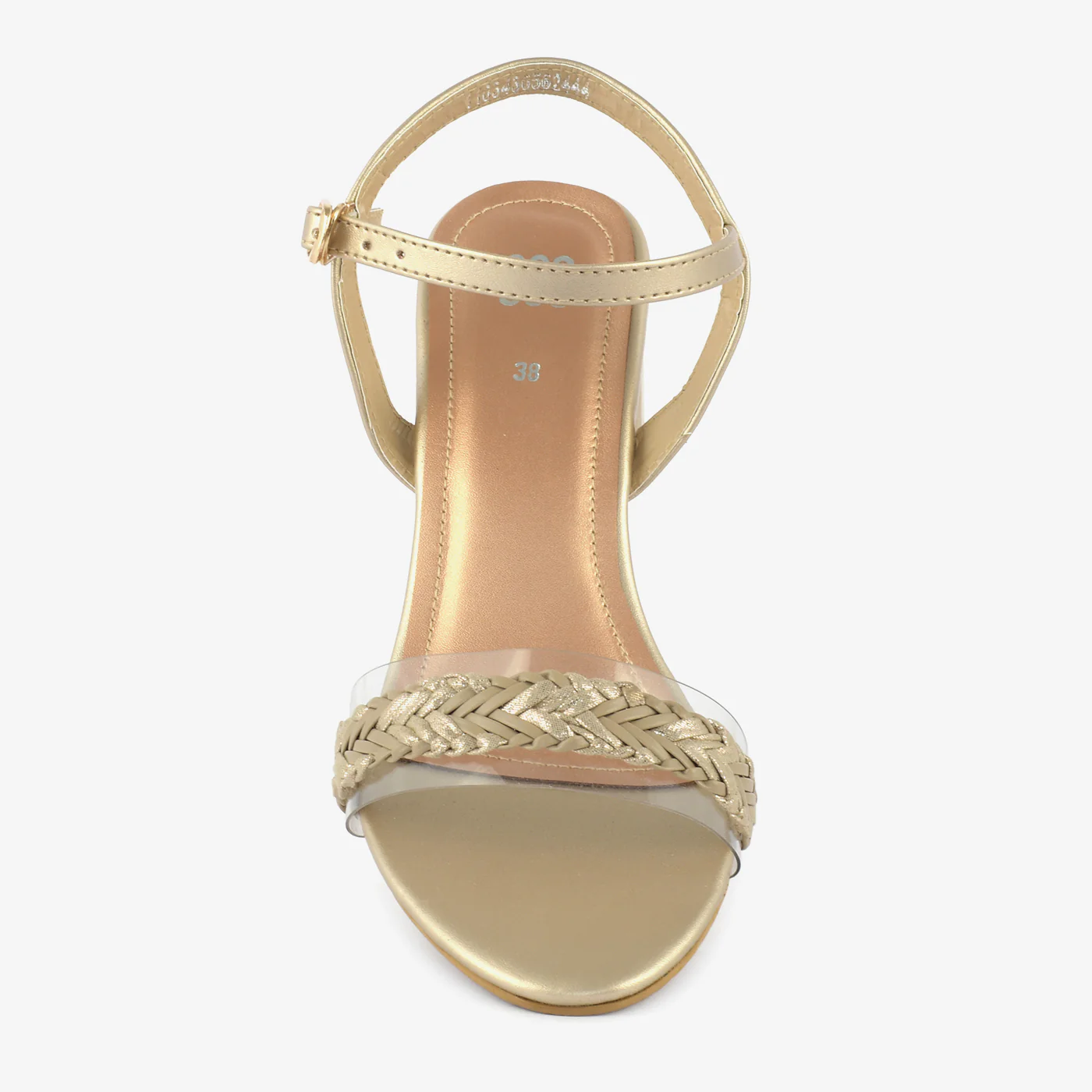Golden Braided Block Heels - Image 5