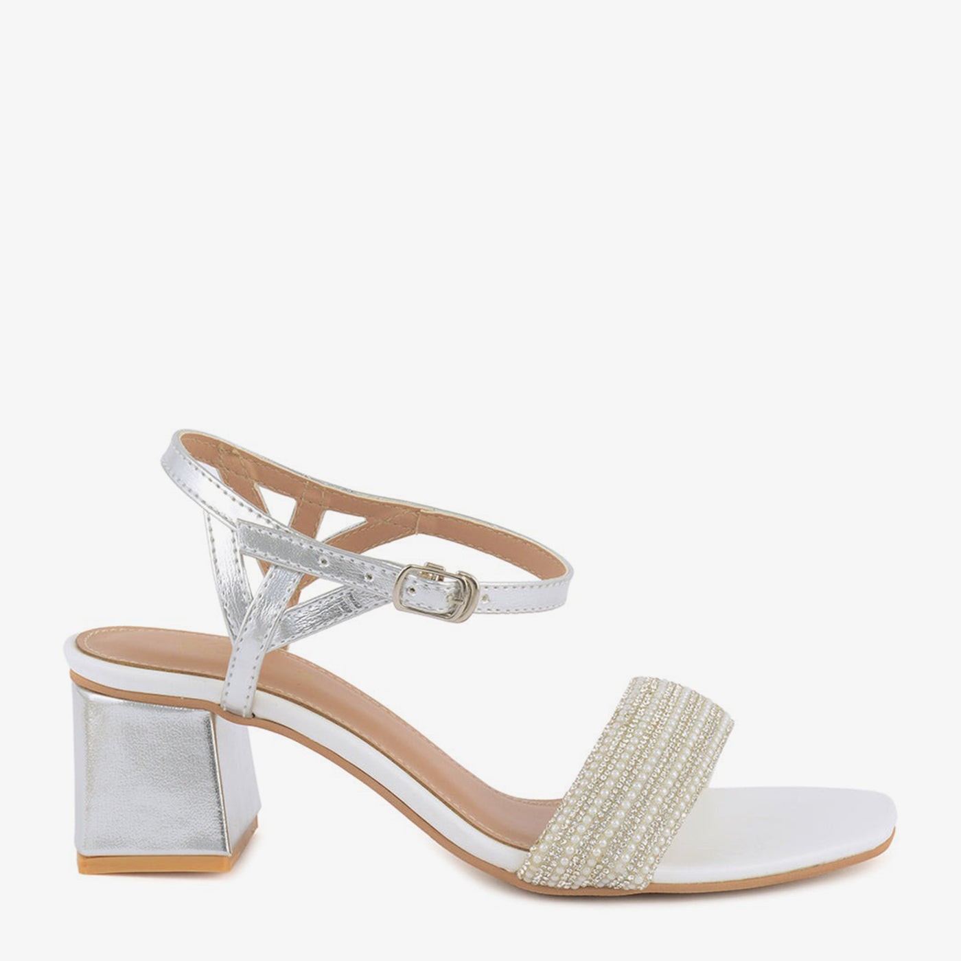 Pearl Embellishment Sandals - Image 6