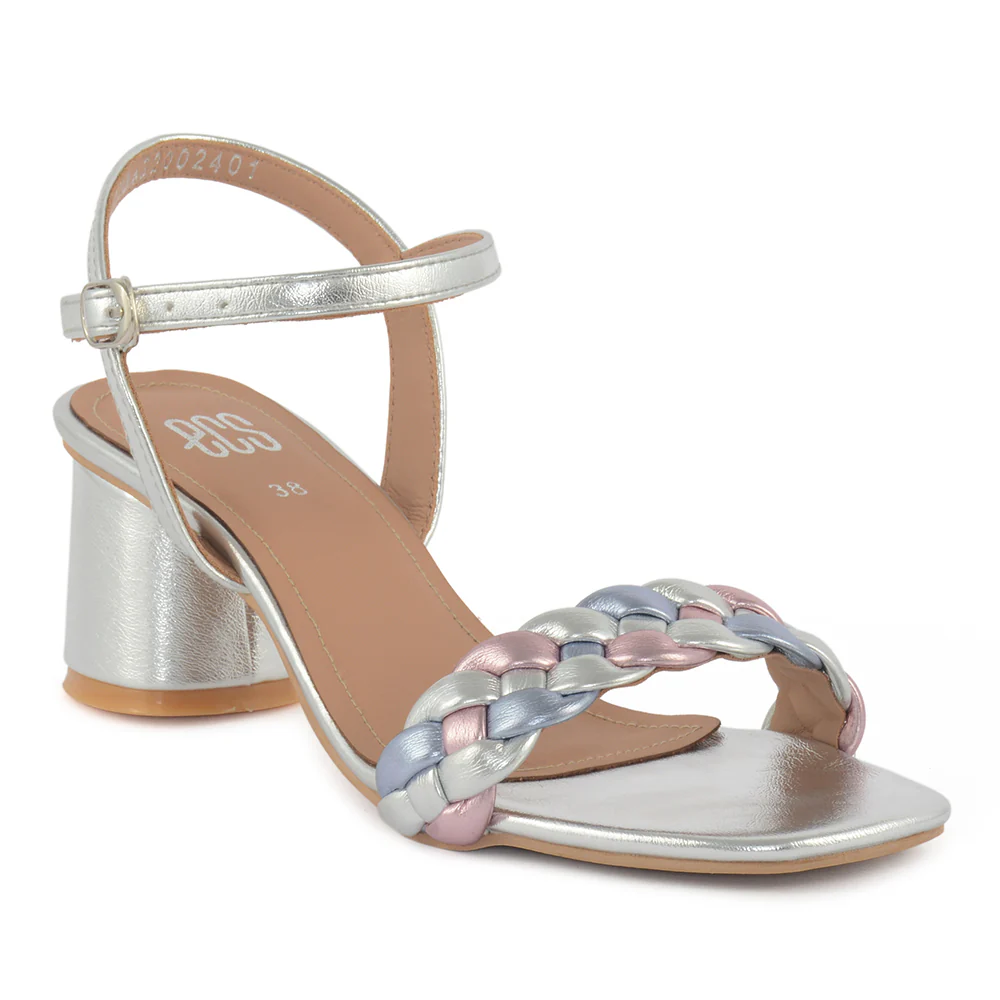 Glossy Square-Toe Sandals