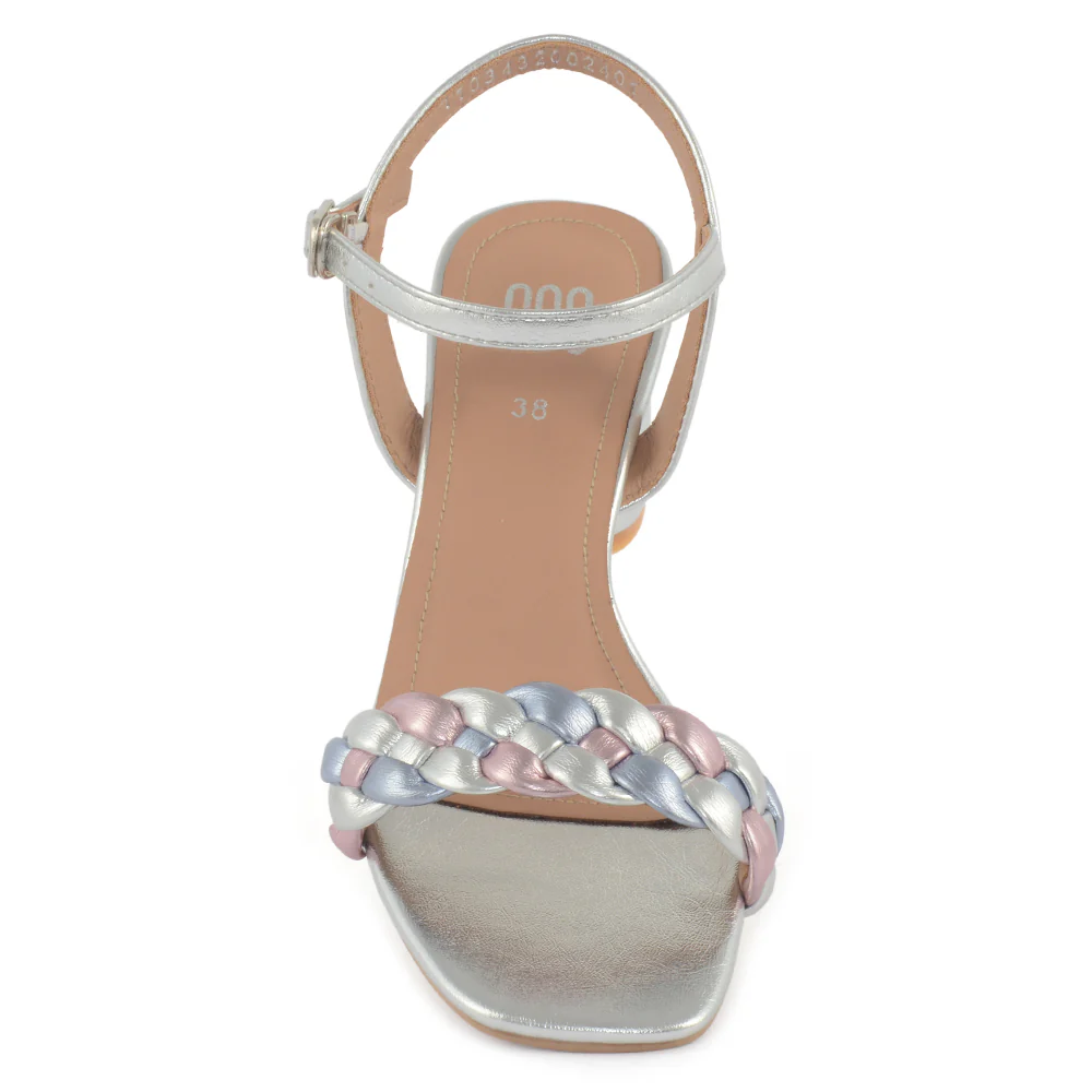 Glossy Square-Toe Sandals - Image 4
