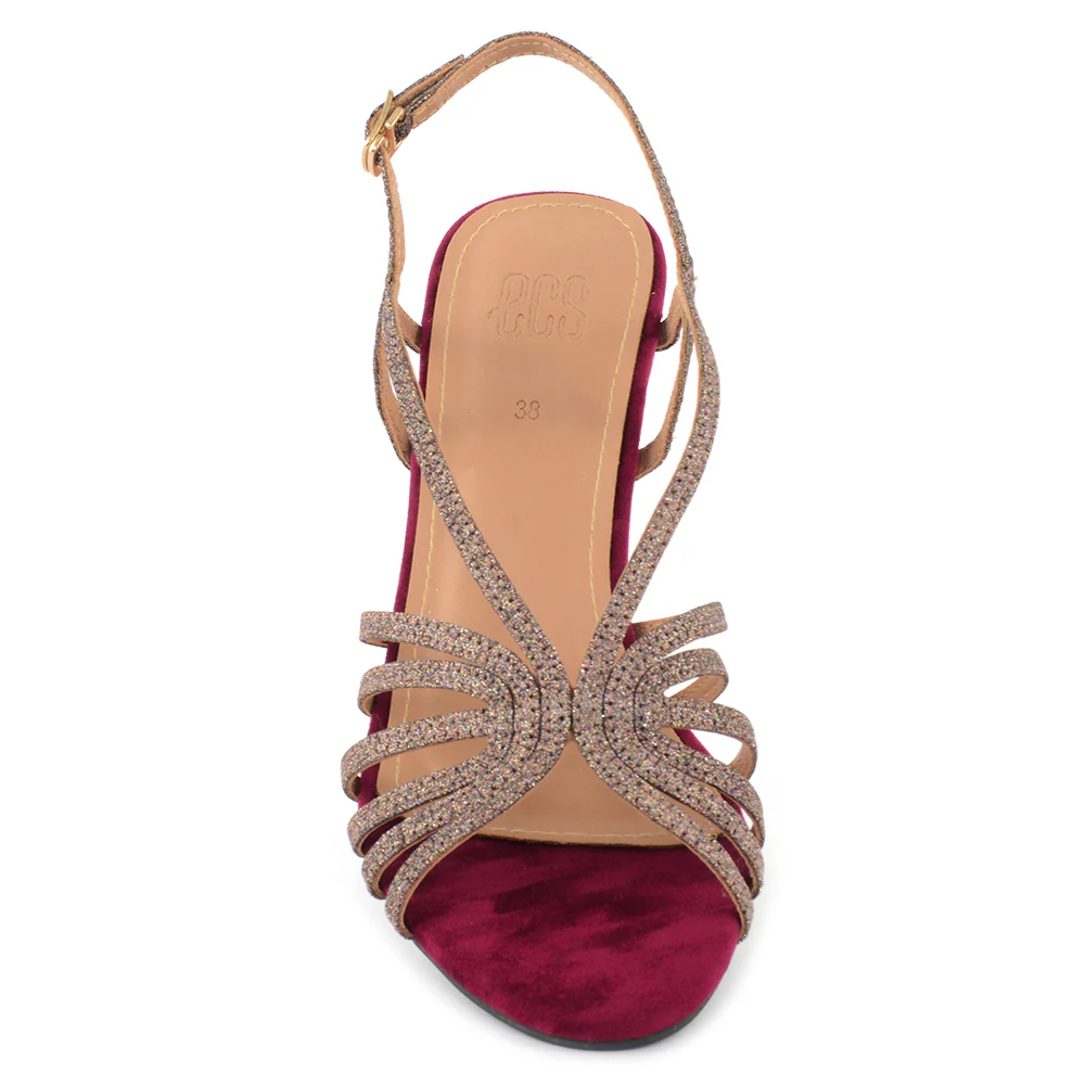 Glam Glitter Stiletto Sandals - Image 4