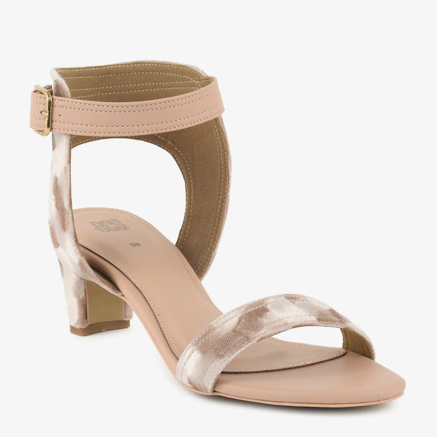 Velvet Block Heel