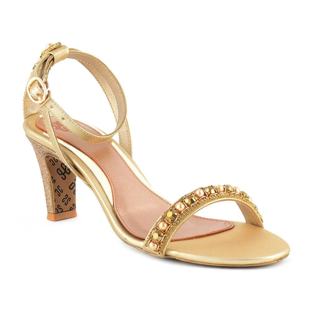 Golden Bunch Heel Women Sandal