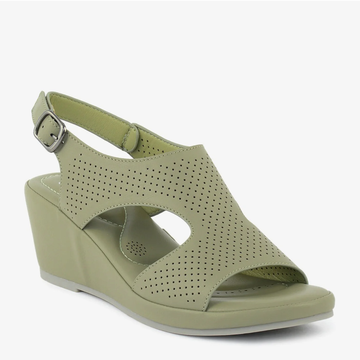 Perforated Wedge Sandals