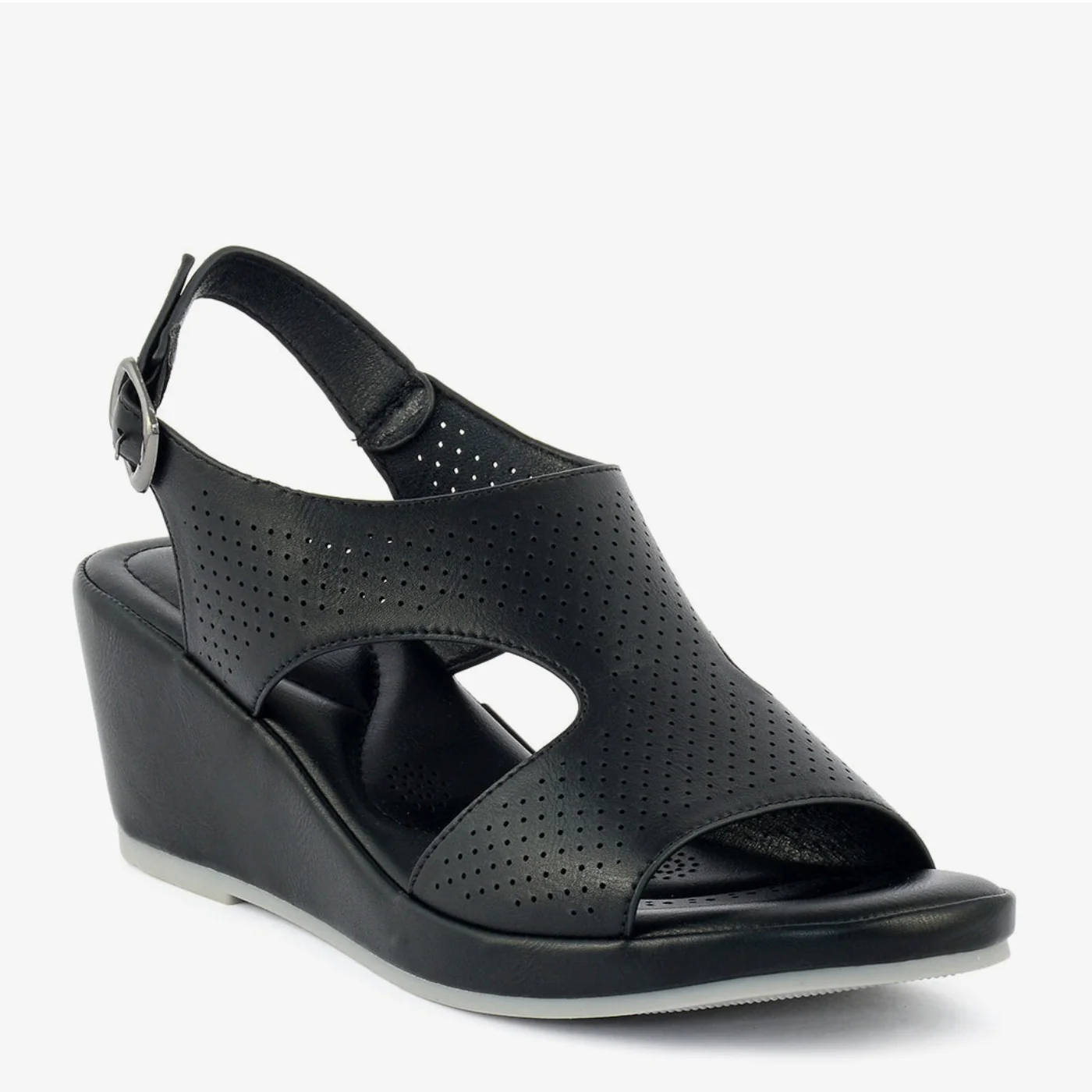 Perforated Wedge Sandals - Image 5