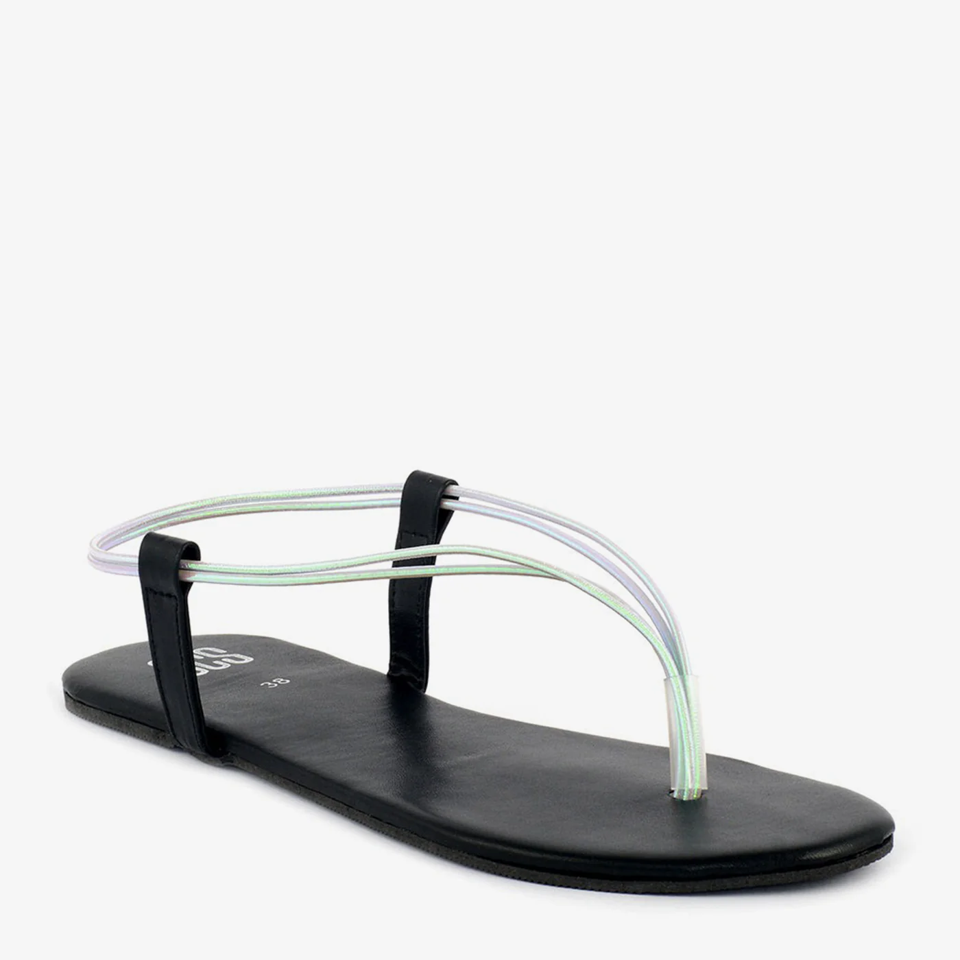 Elastic Glittery Sandals
