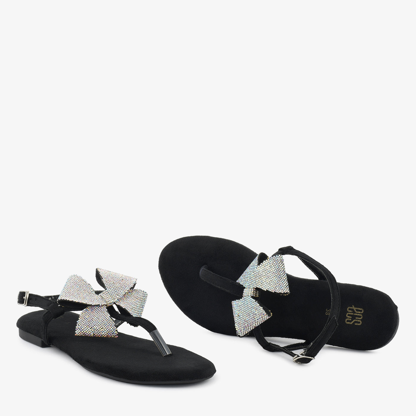 Bow Sparkle Thong Sandals - Image 2