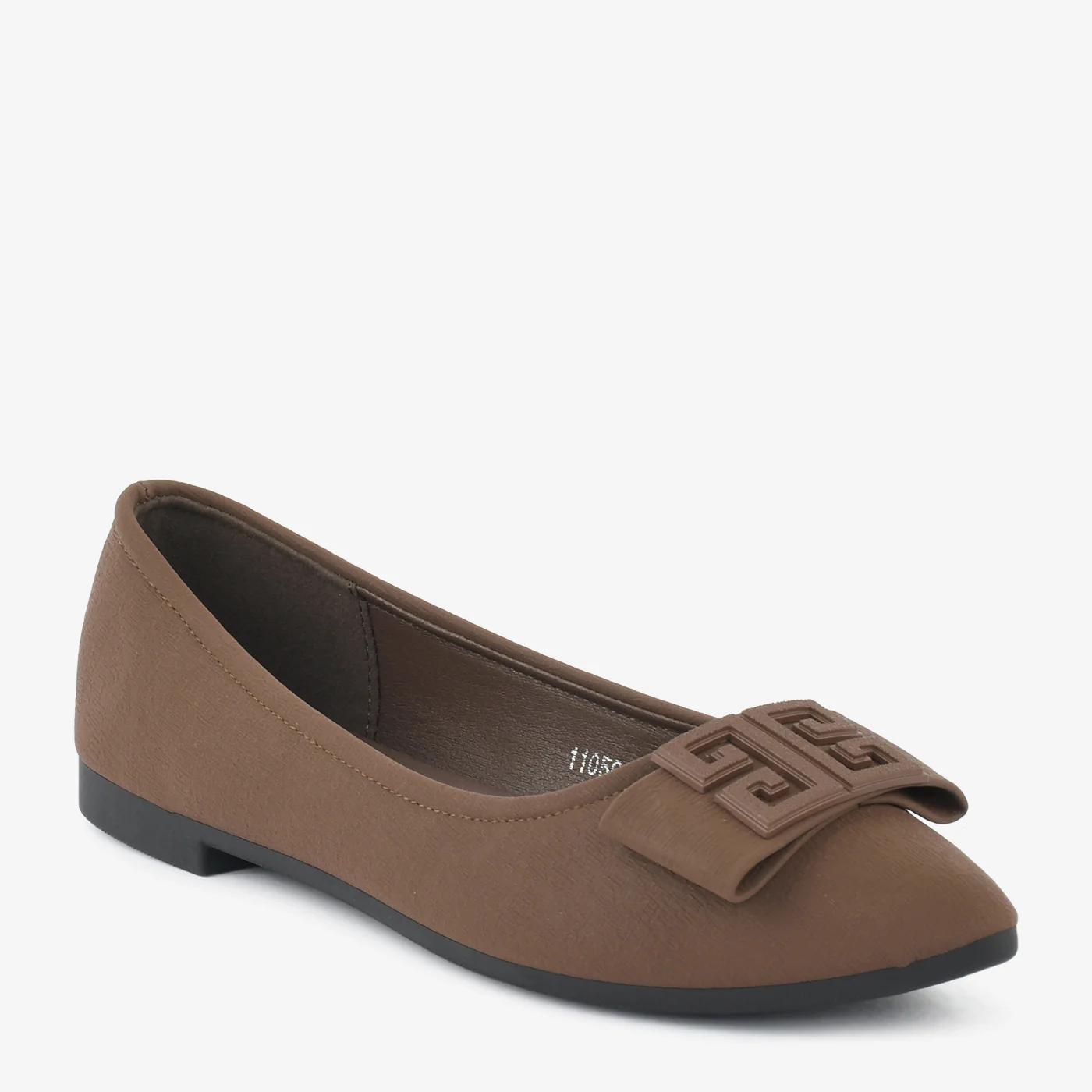 Taupe Emblem Flats