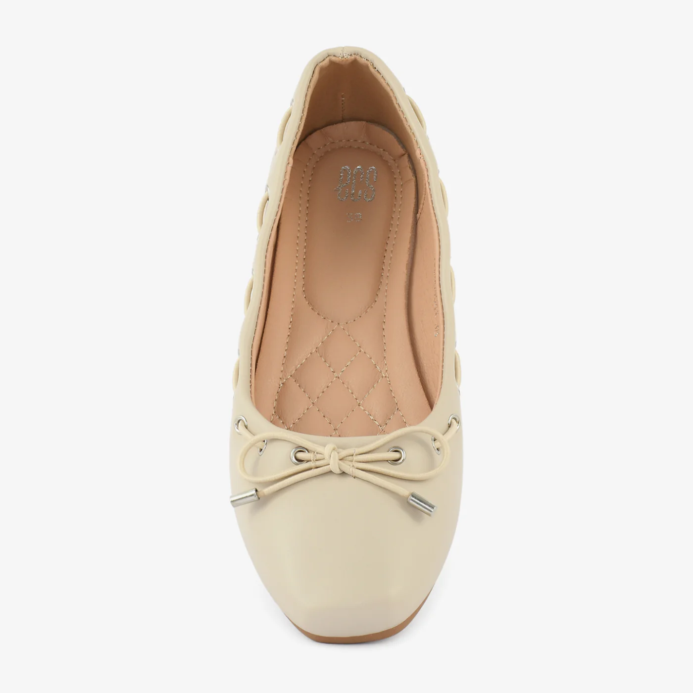 Whisper White Lace-Up Ballet Flats - Image 4
