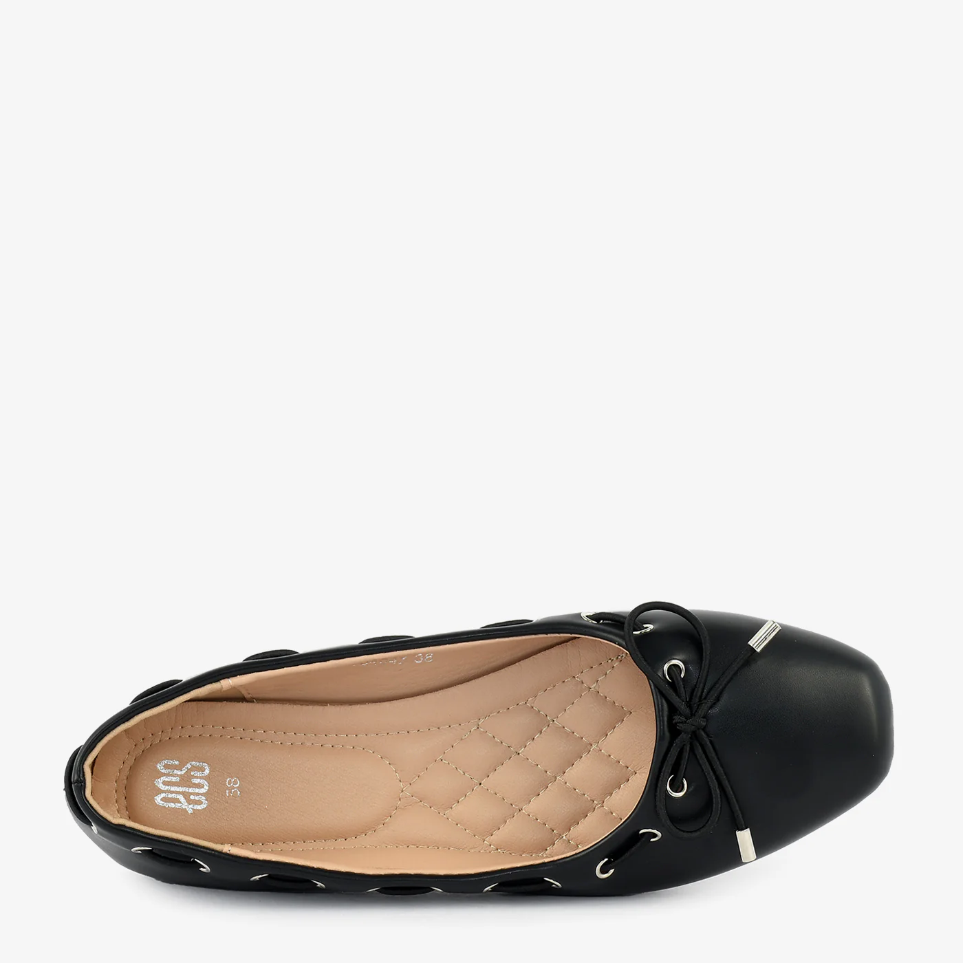 Whisper White Lace-Up Ballet Flats - Image 7