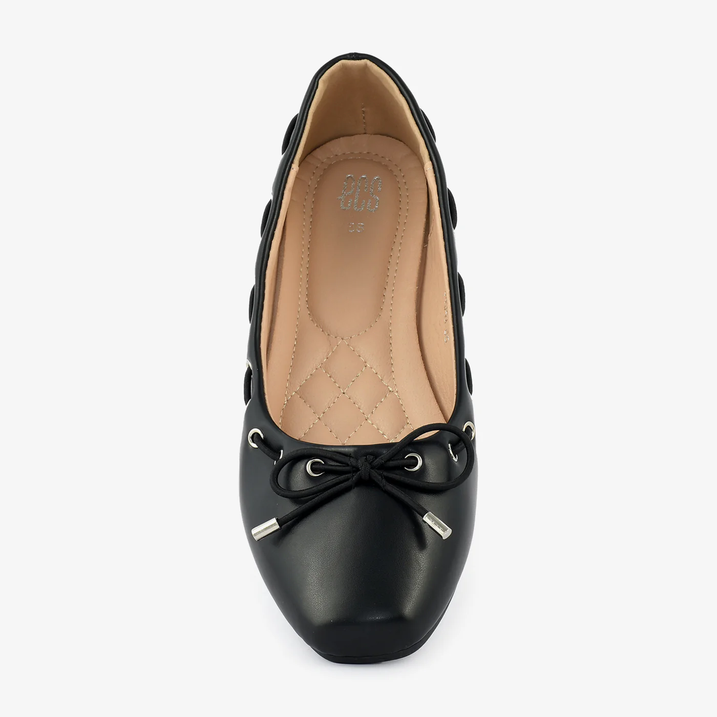 Whisper White Lace-Up Ballet Flats - Image 8