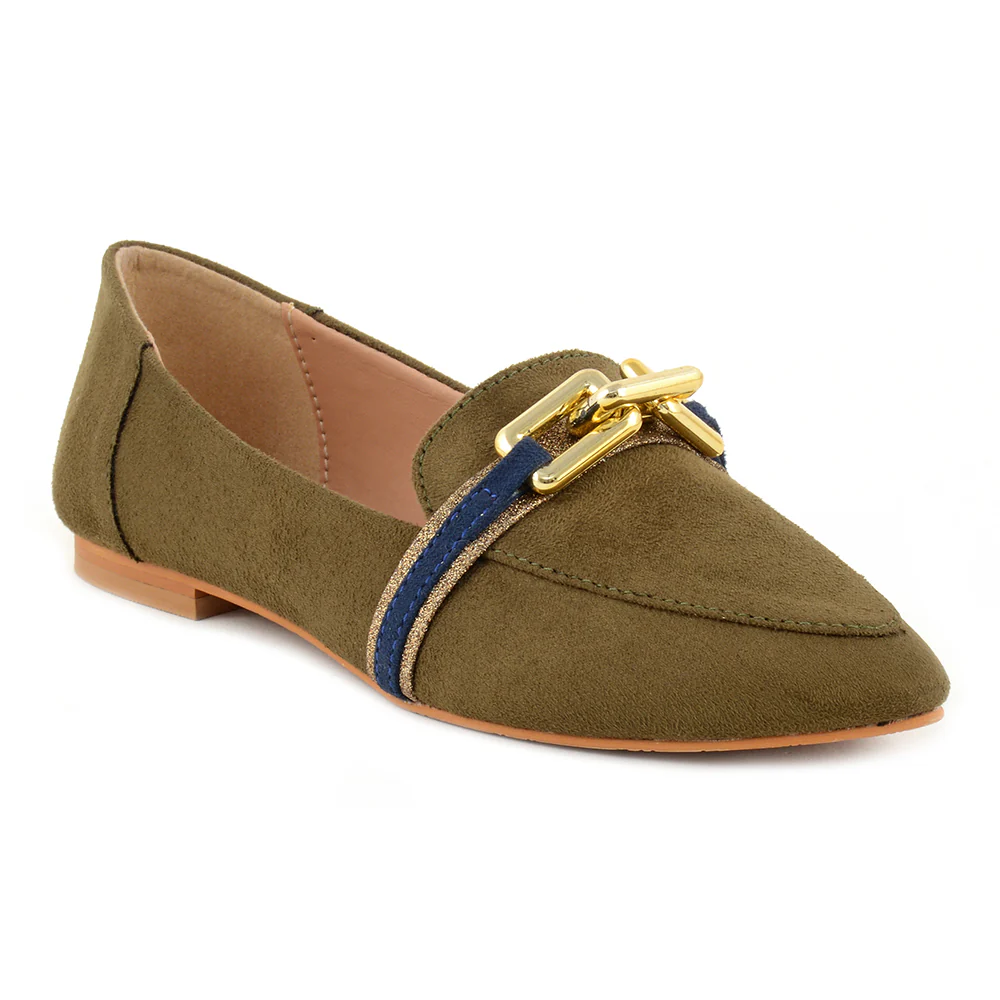 Chain Buckle Loafers