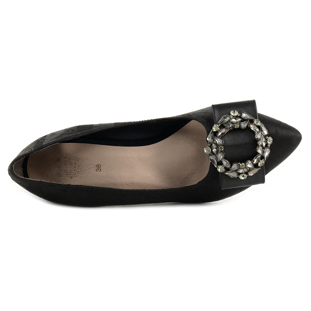 Celeste Bow Brooch Coat Heel - Image 3