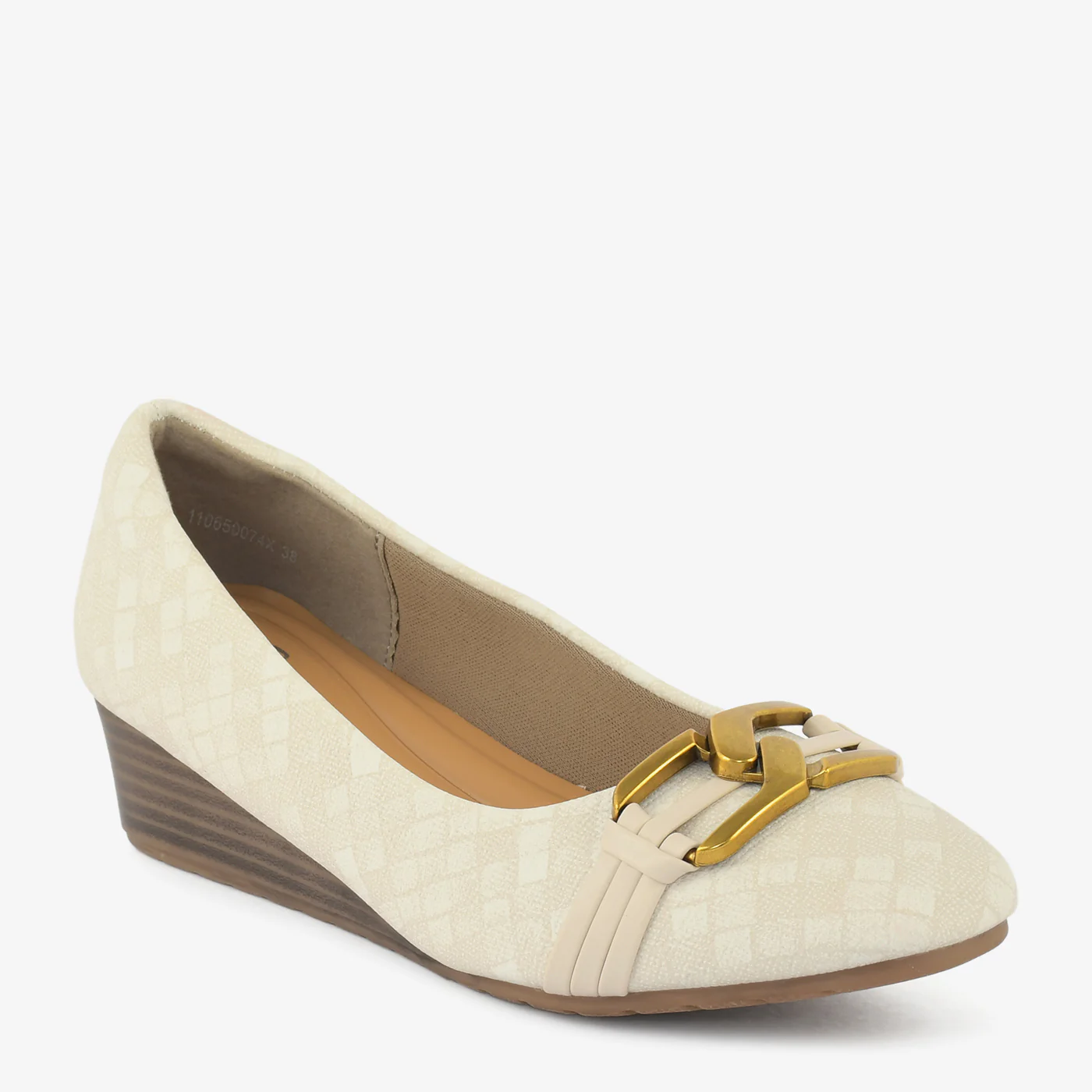 Oyster Shell Wedge Pumps