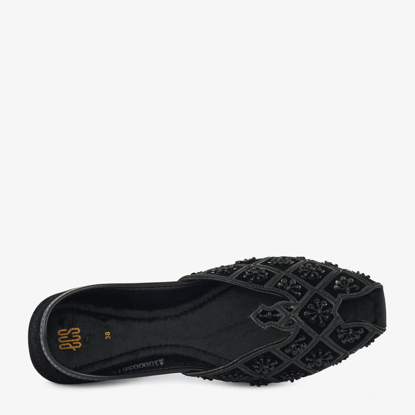 Onyx Quilted Beaded Khussas - Image 3