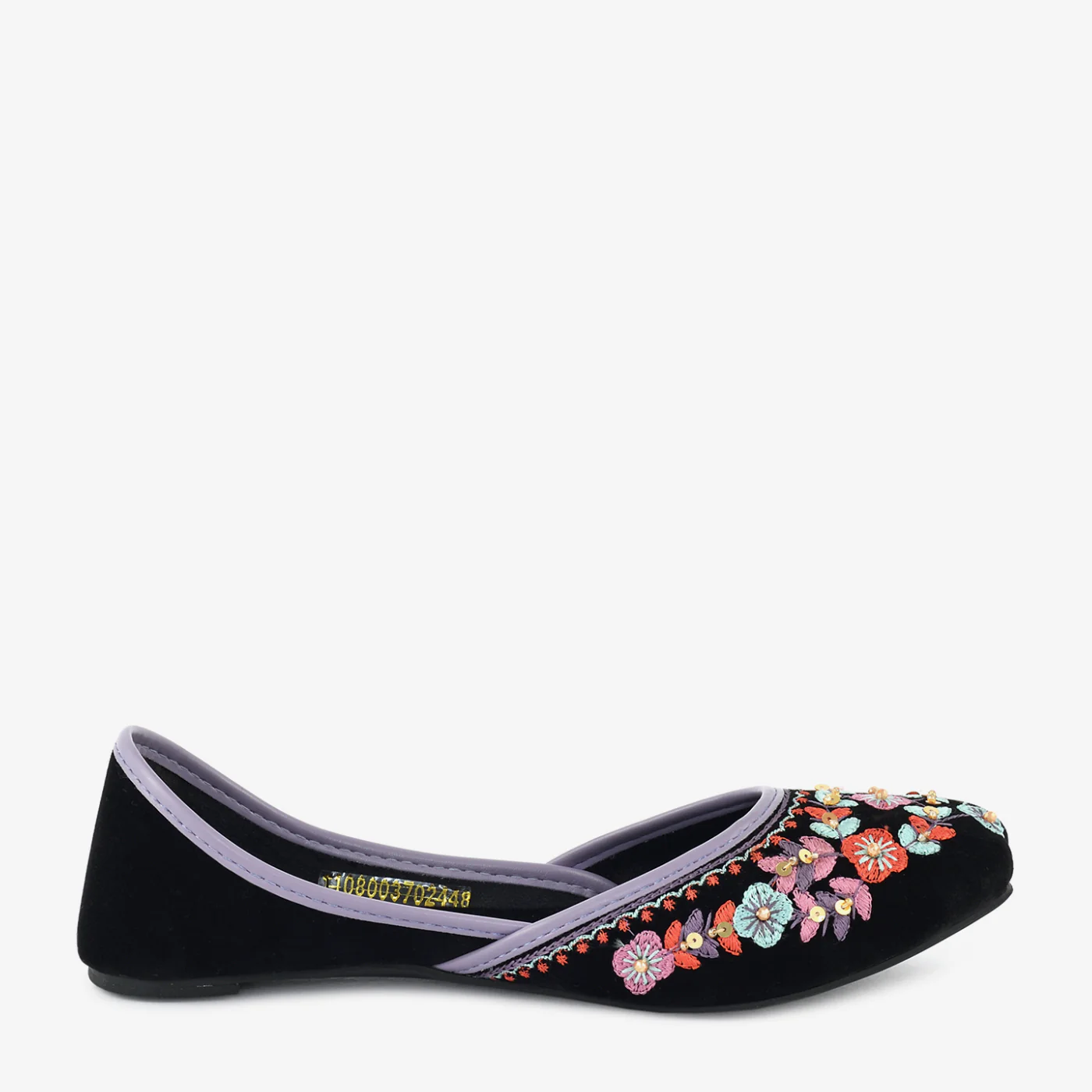 Onyx Floral Embroidered Khussas - Image 2