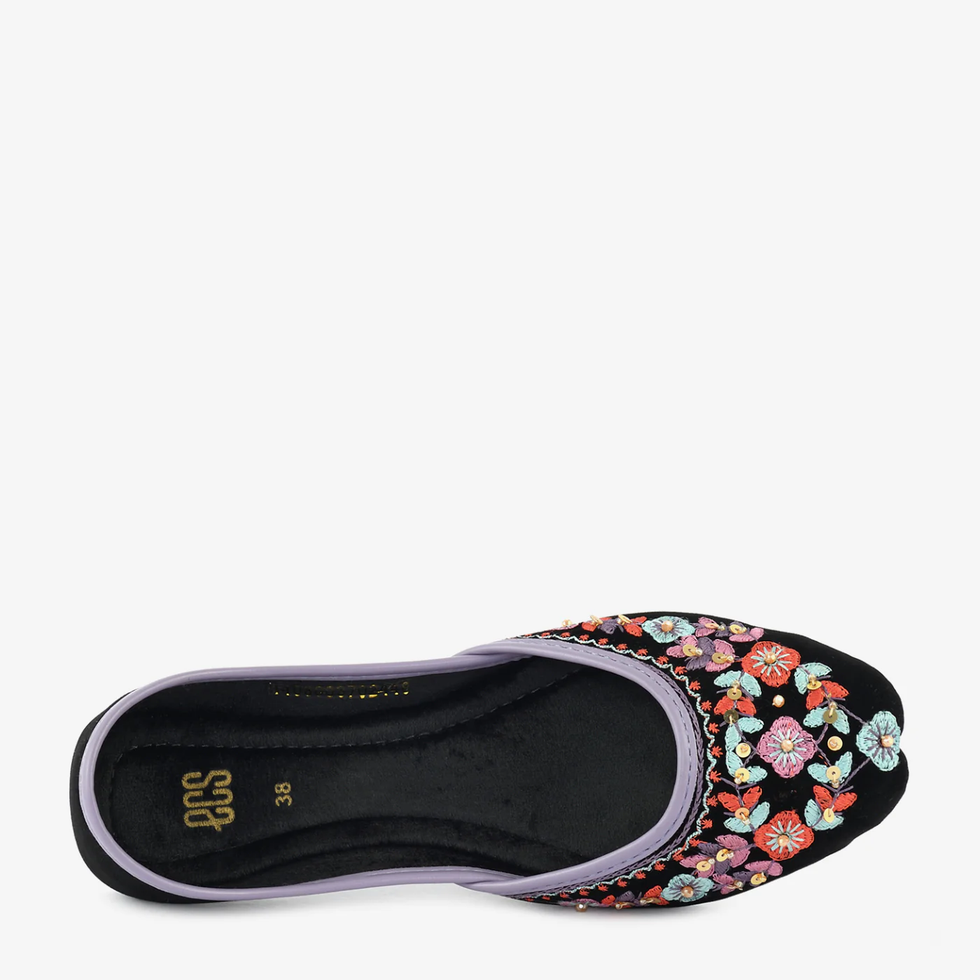 Onyx Floral Embroidered Khussas - Image 3