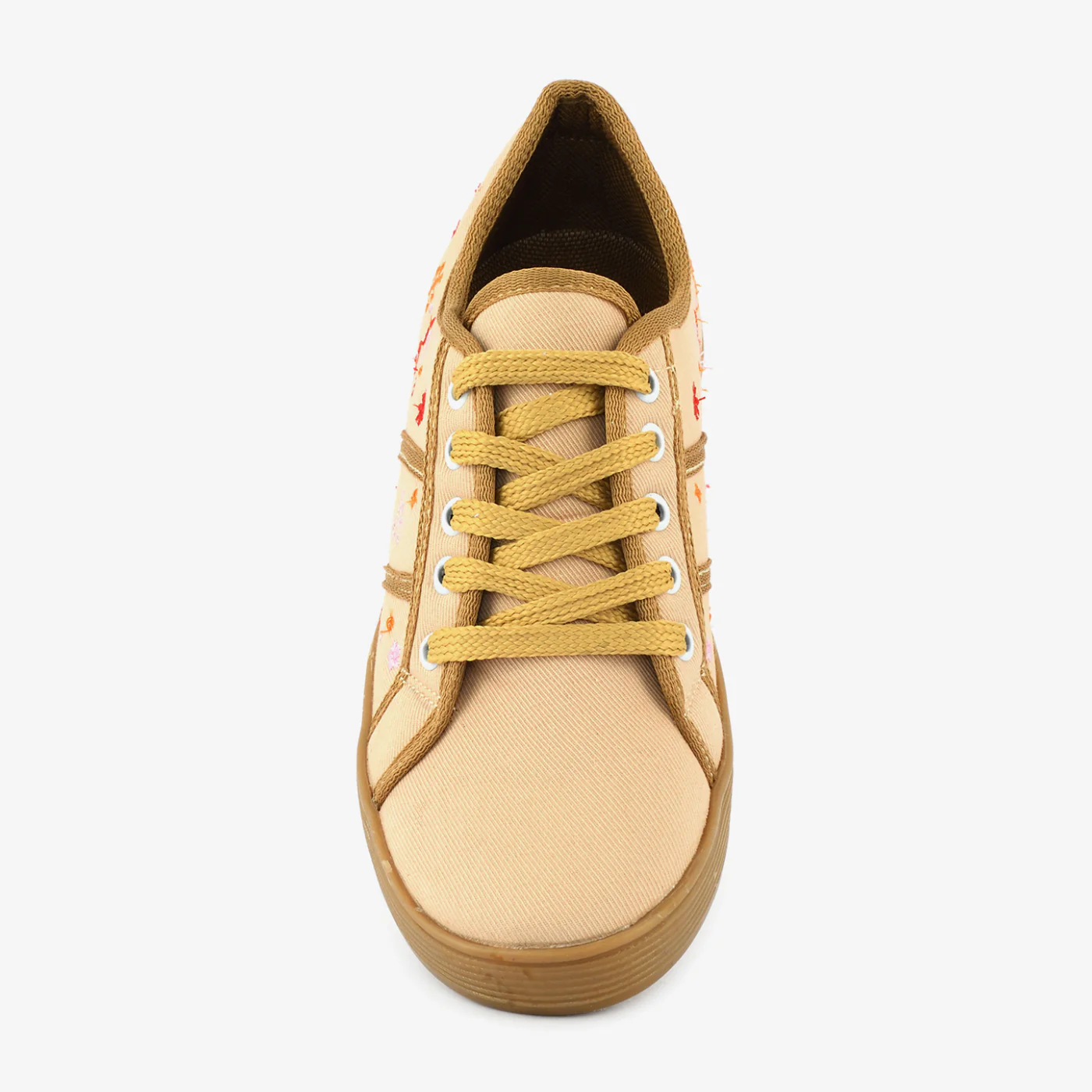 Sand Floral Embroidered Sneakers - Image 4