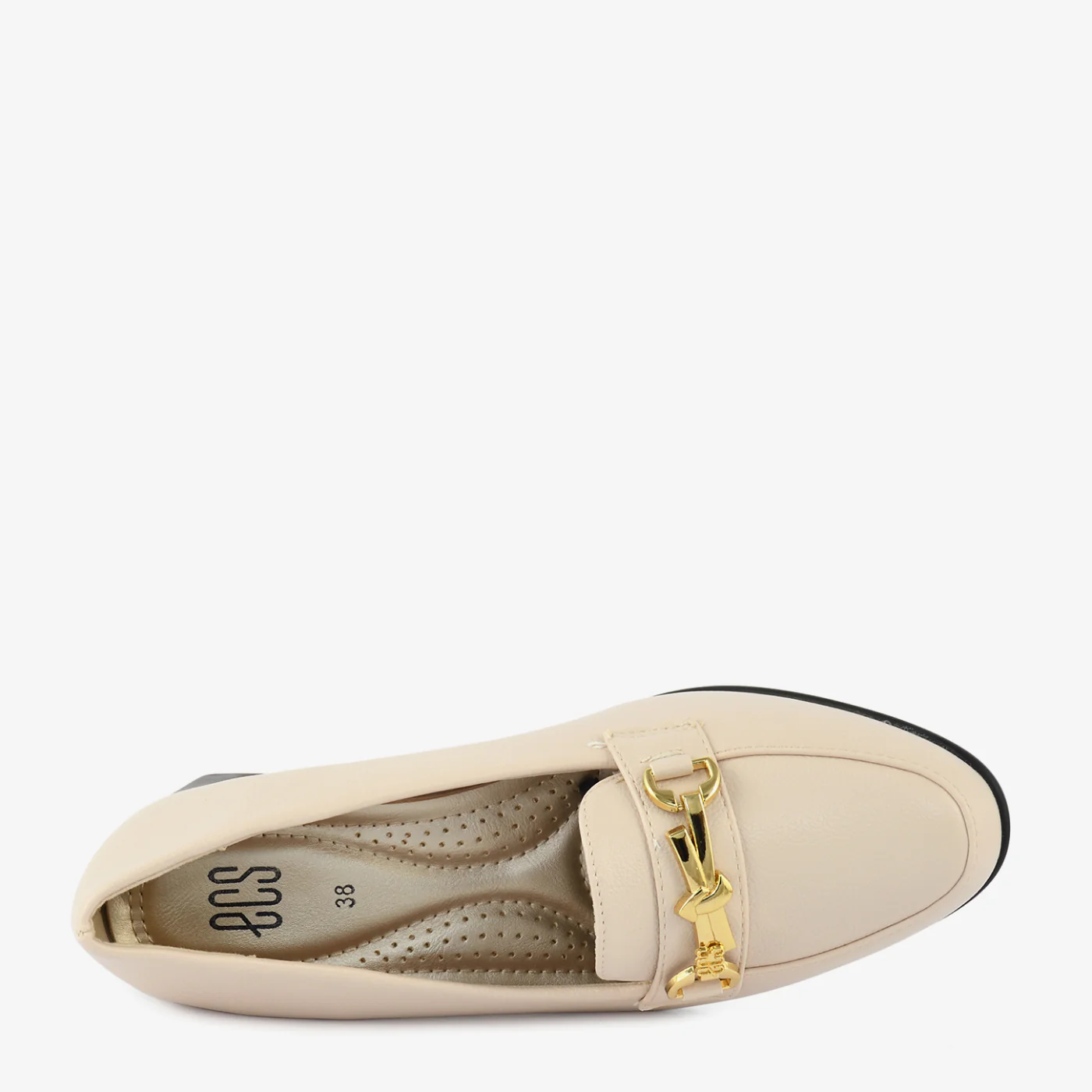 Cognac Chain Block Heel Loafers - Image 7