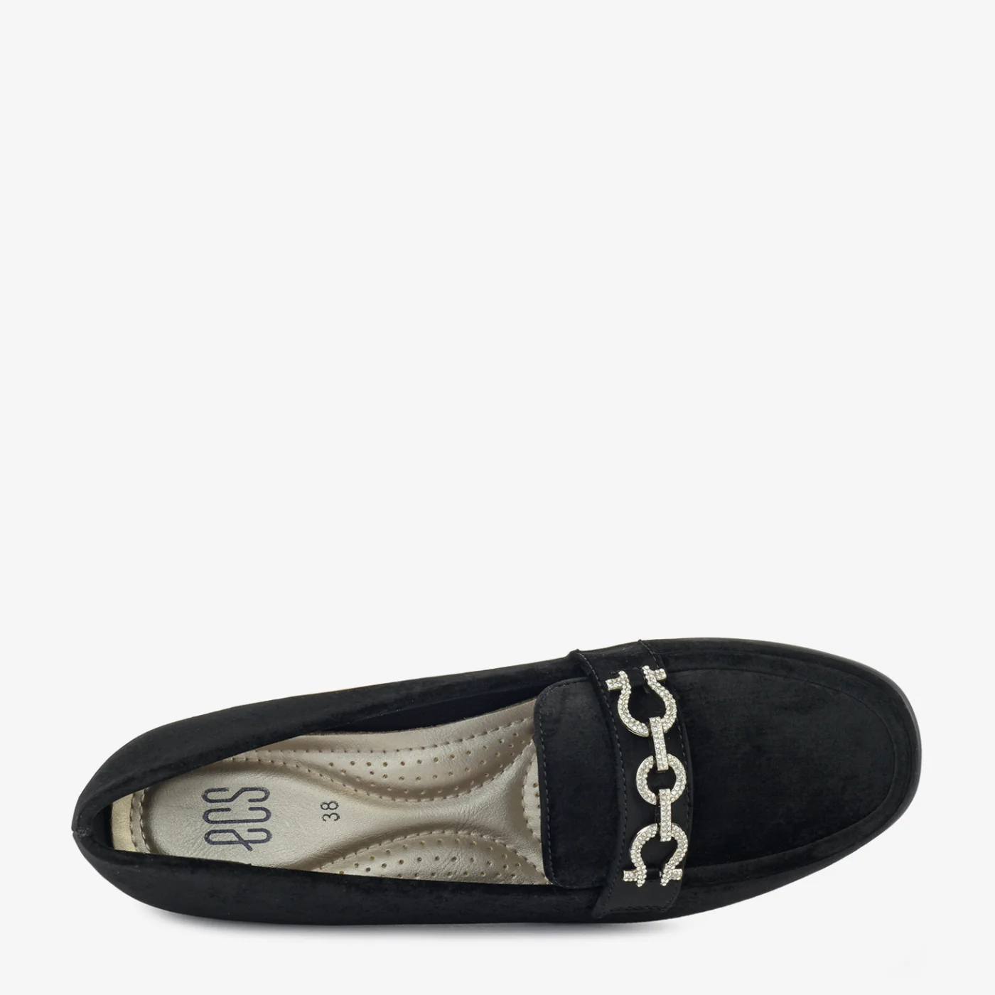 Oatmeal Chain Wedge Loafers - Image 7