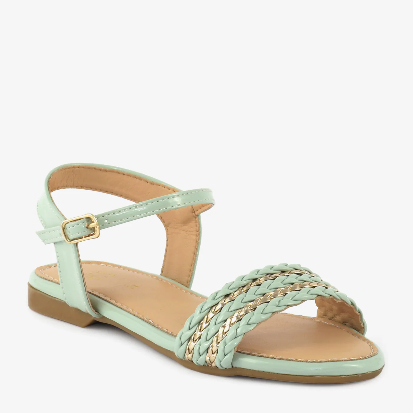 Mint Breeze Braided Sandals