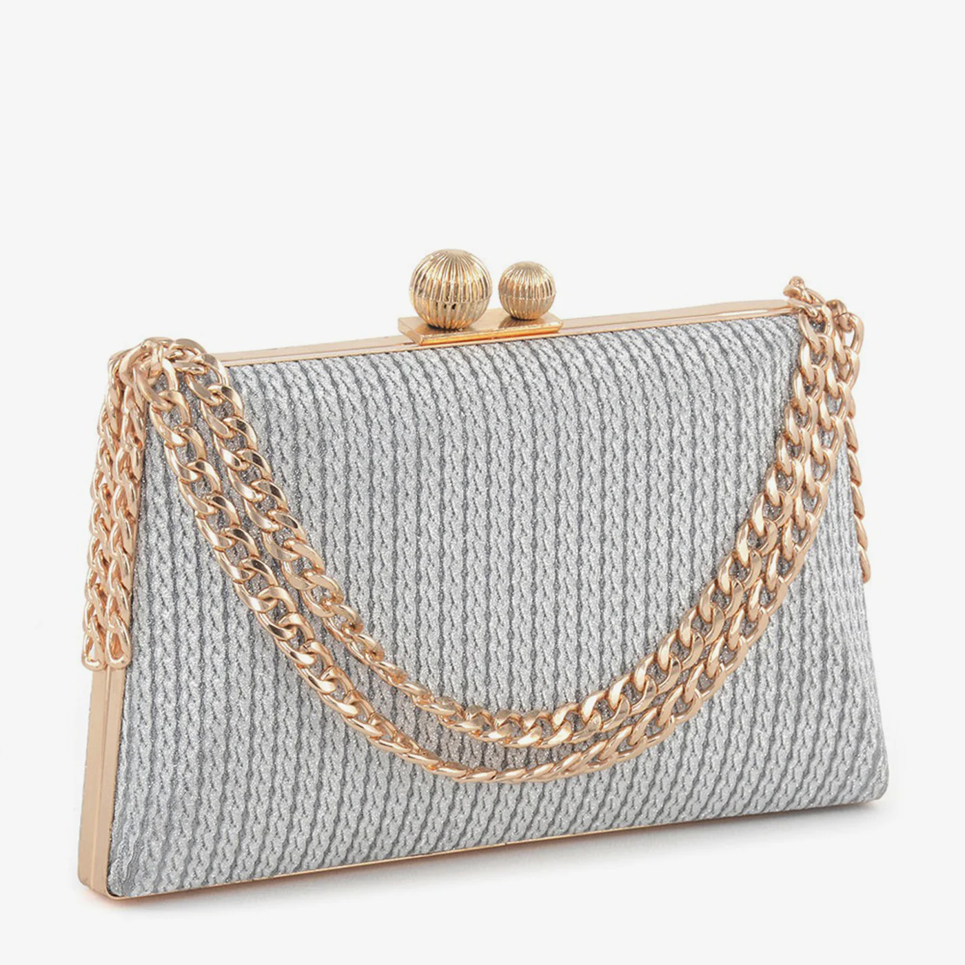 Textured Chain Clutch - Image 9