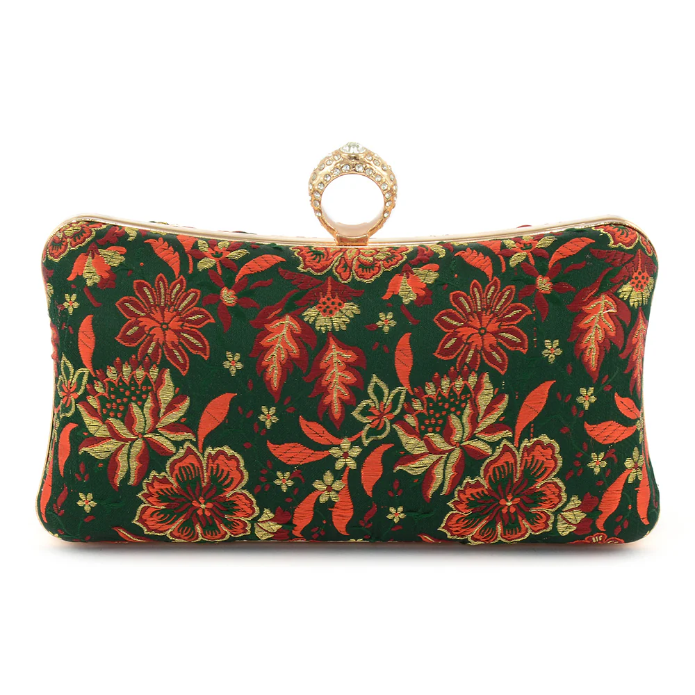 Matelic Frame Clutch