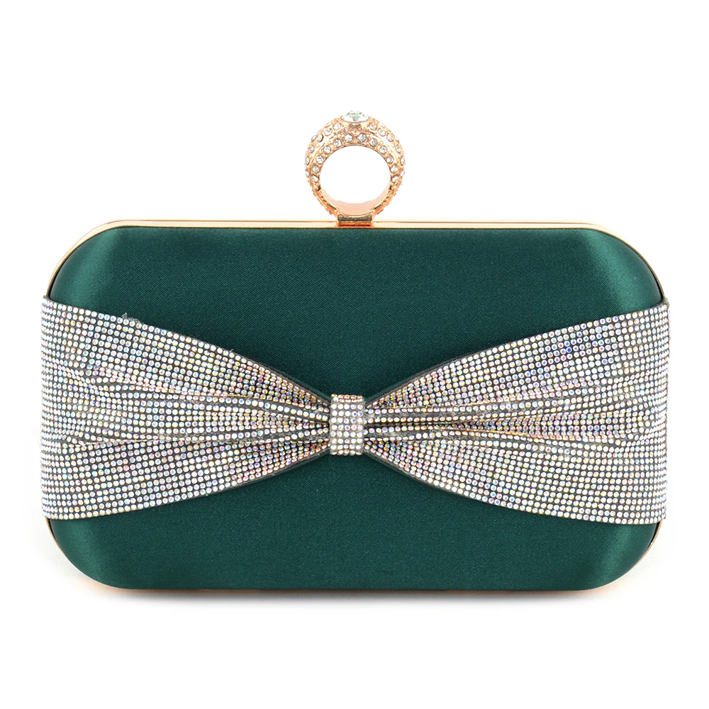 Satin Bow Tie Clutch