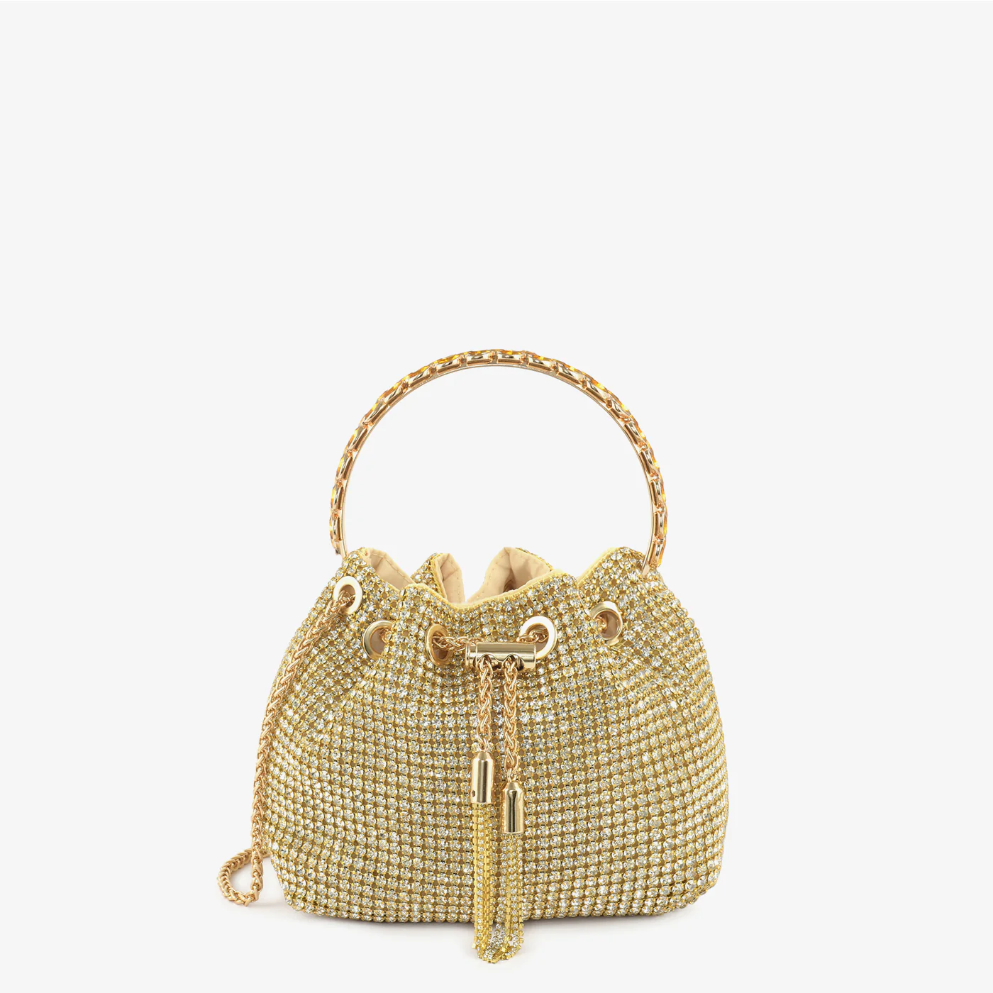 Embellished Drawstring Clutch