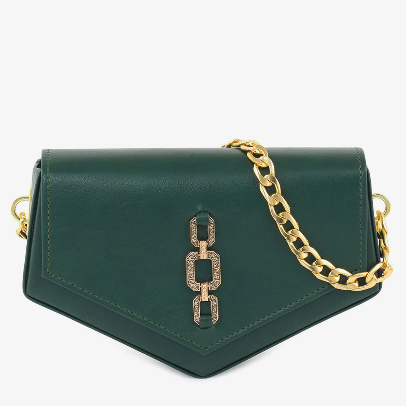 Sleek Buckle Shoulder Bag