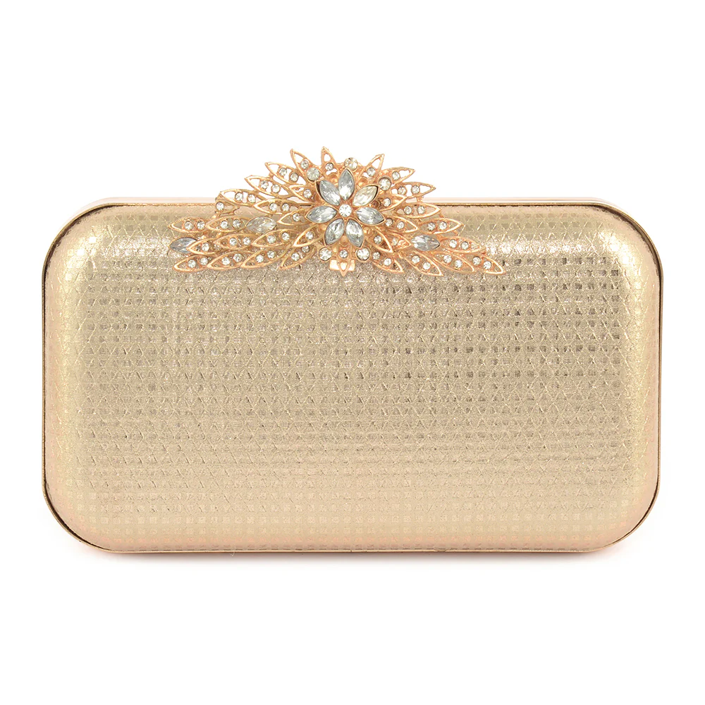 Shiny Buckle Chain Clutch