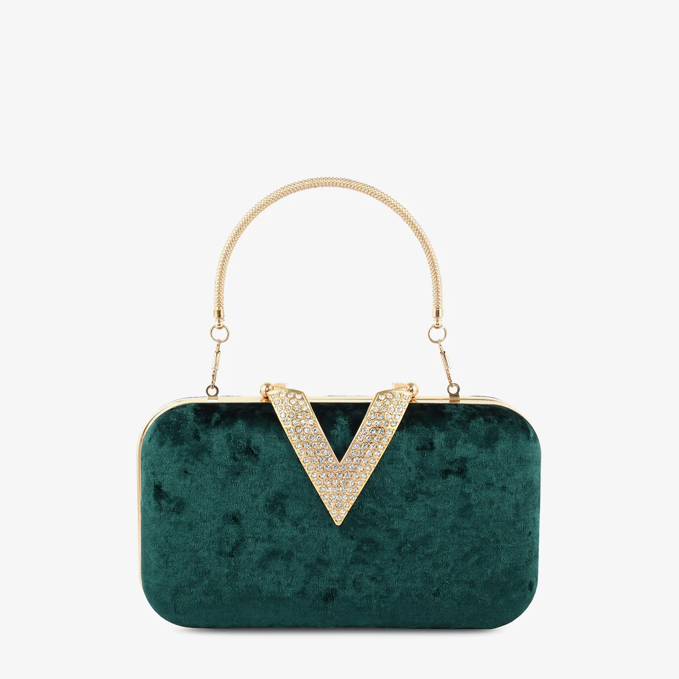 Velour V Glam Clutch - Image 10
