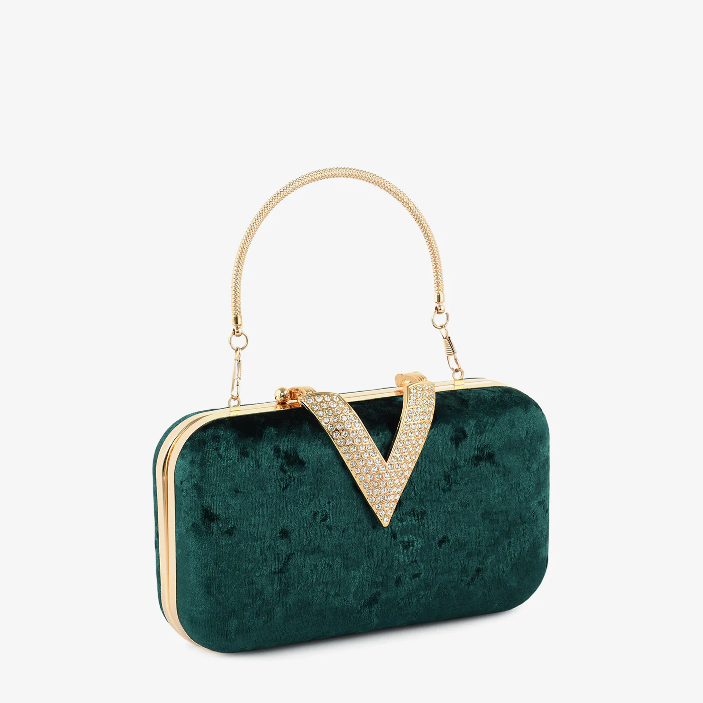 Velour V Glam Clutch - Image 12