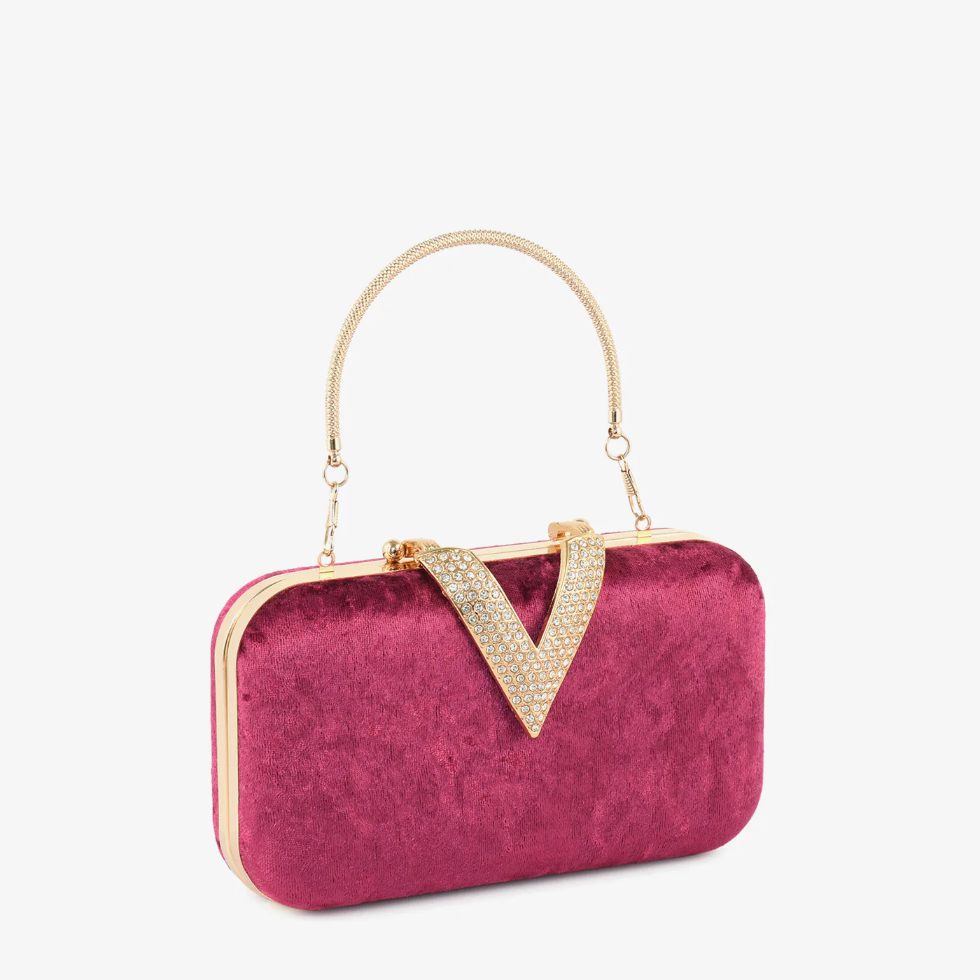 Velour V Glam Clutch - Image 15