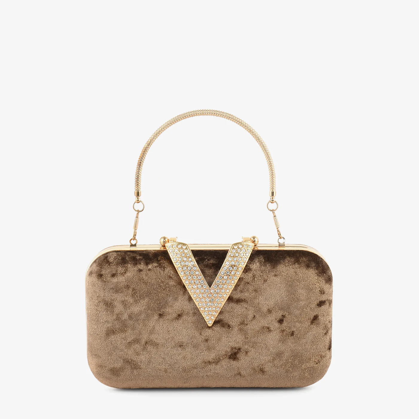 Velour V Glam Clutch - Image 16