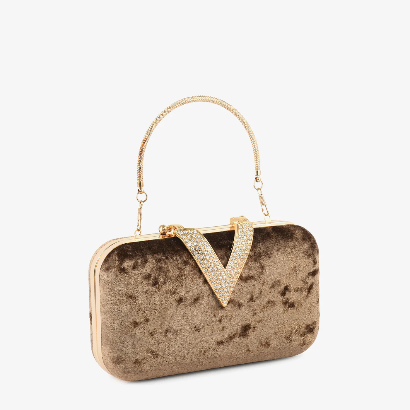 Velour V Glam Clutch - Image 18