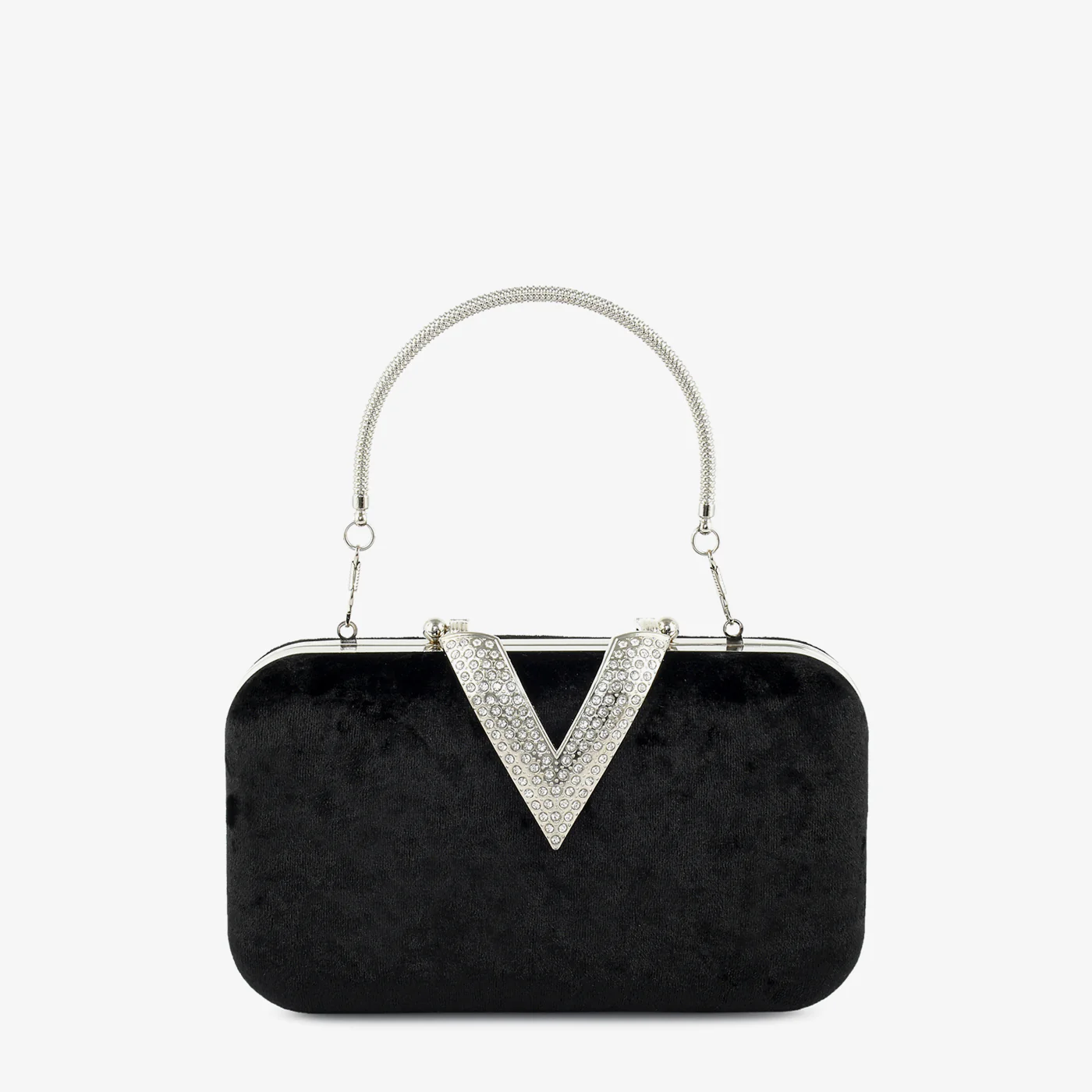 Velour V Glam Clutch - Image 19