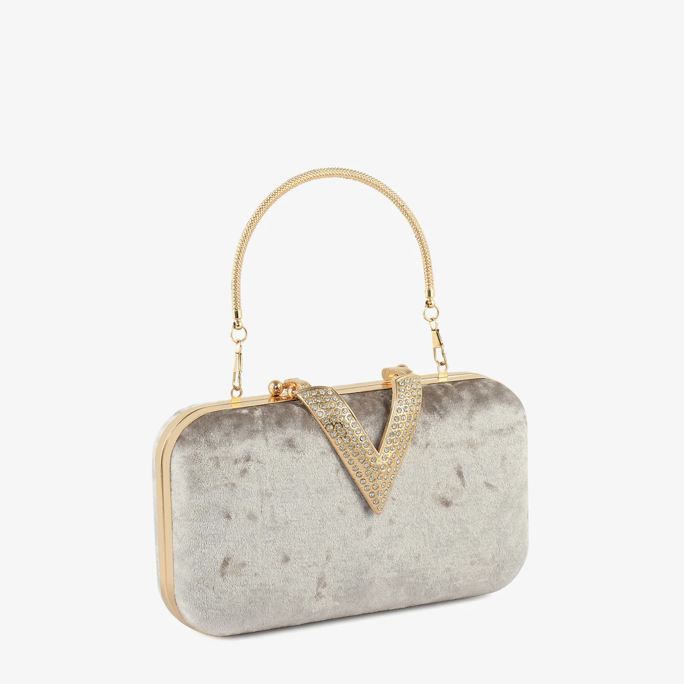 Velour V Glam Clutch - Image 25