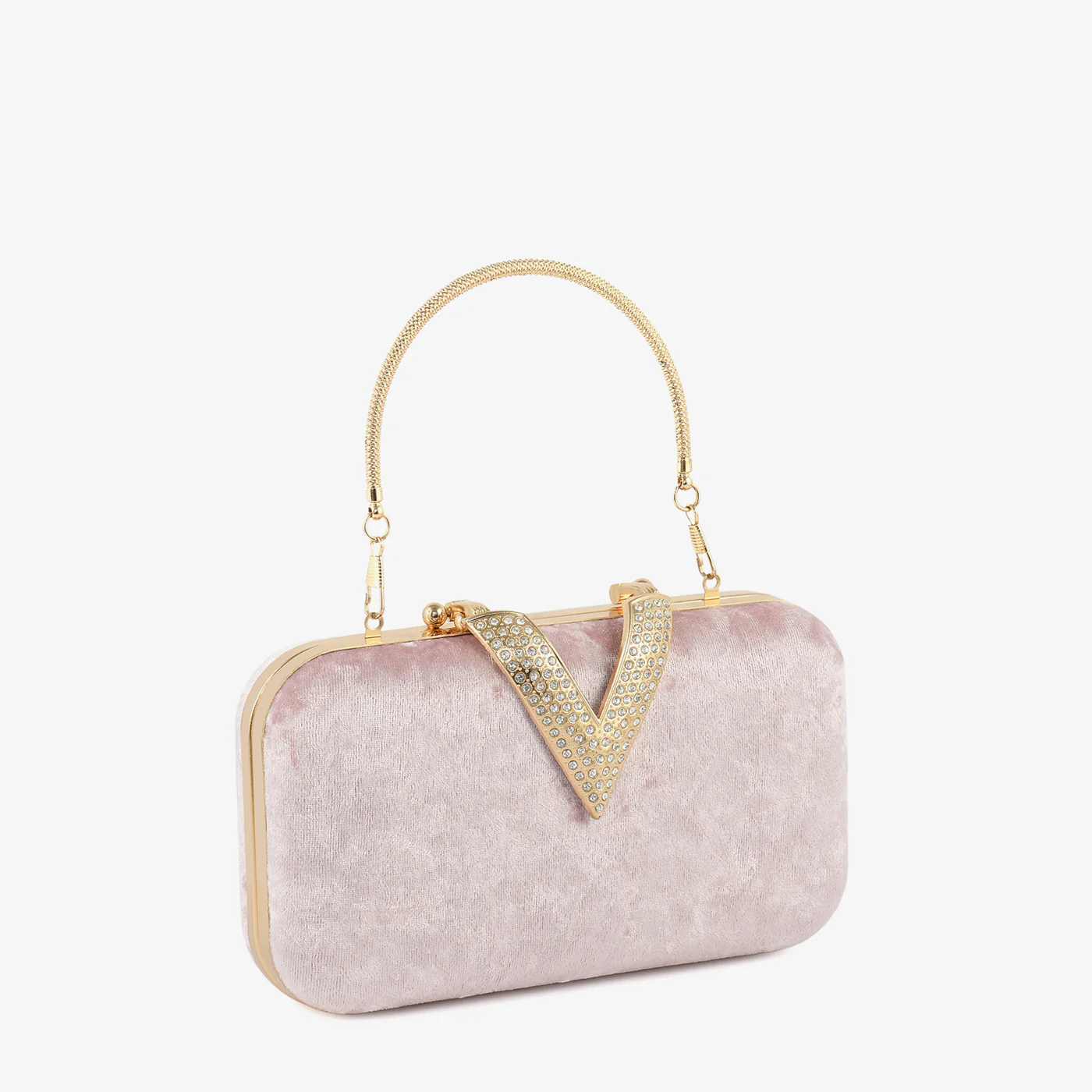 Velour V Glam Clutch - Image 6