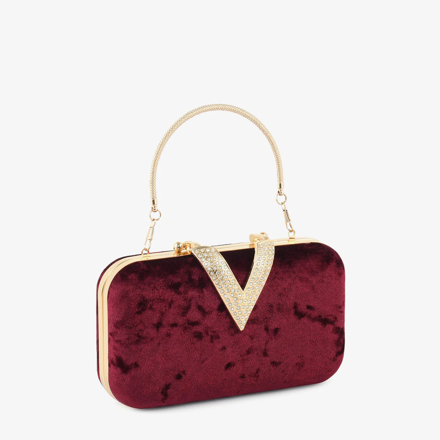 Velour V Glam Clutch - Image 9