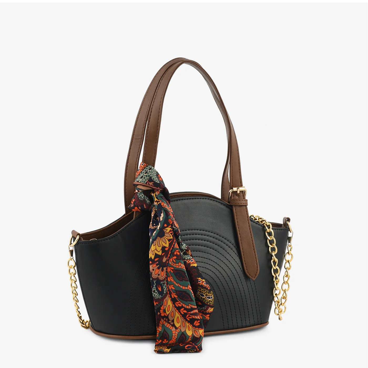 Printed Scraf Shoulder Bag - Image 15