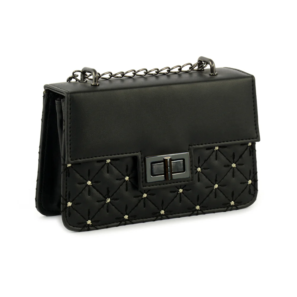 Elegance Lock Shoulder Bag - Image 3